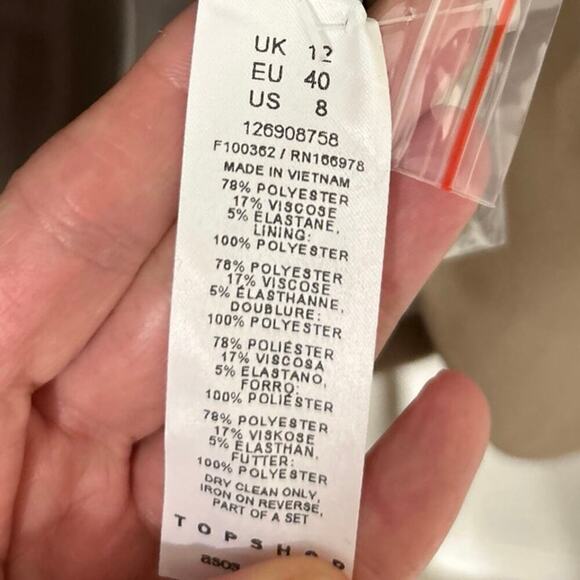 TOPSHOP NWT Tan Long Line Belted Button Down Blazer 8 - Picture 11 of 12